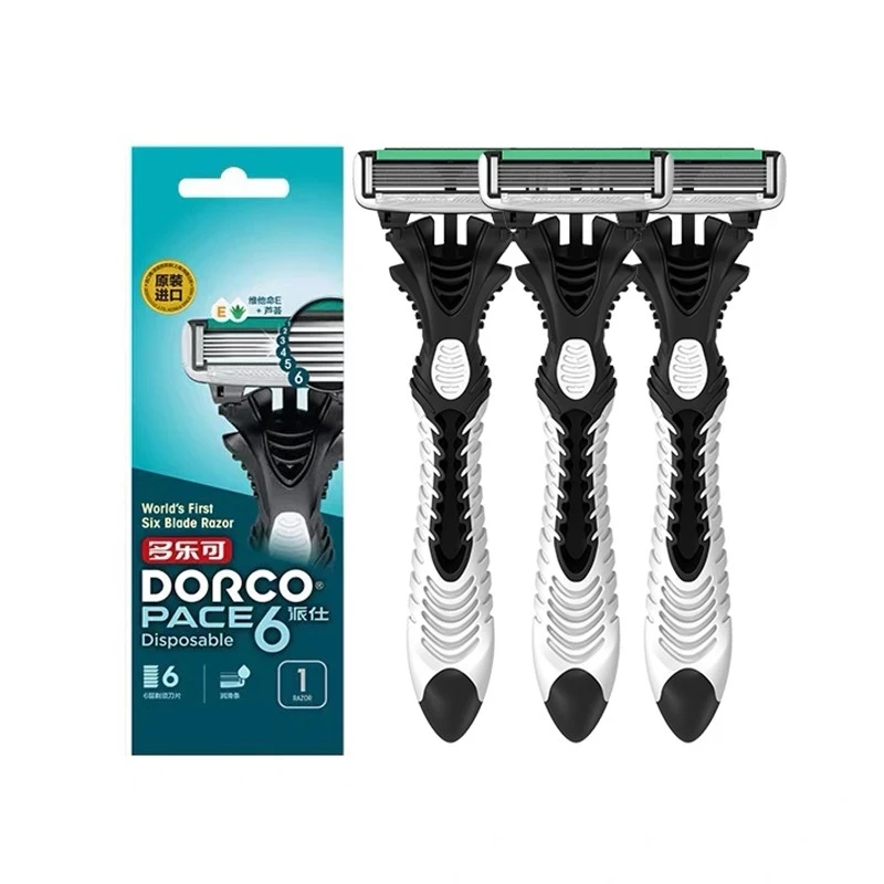 

4pcs Original DORCO Best Shaving for Man PACE 6 Layers Razor Blades Beyond Fusione Blade for Men Face Care