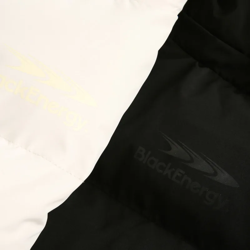 IEFB Минималистичное мужское пальто с капюшоном на шнурке и буквенным принтом