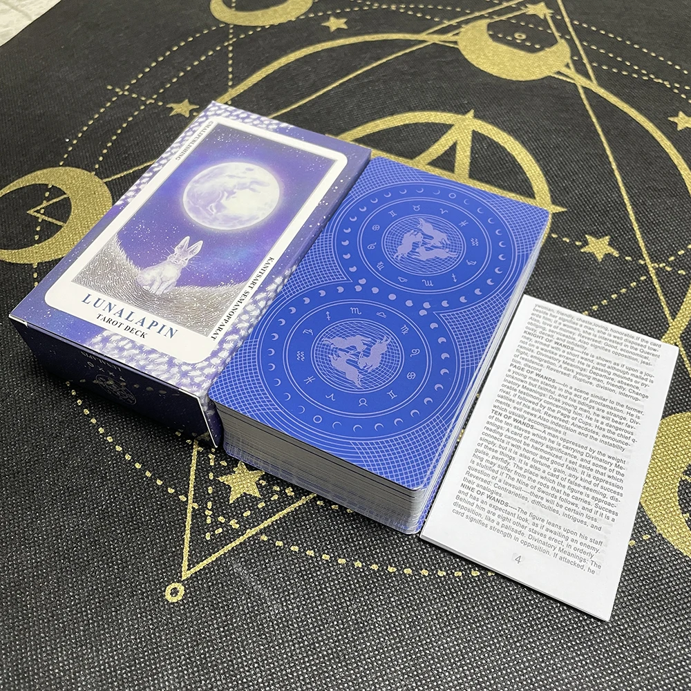 

254g Tarot High Quality 12x7cm Cards Moon for Beginners with Guidebook Predictions Runes Divination Fate Astrology