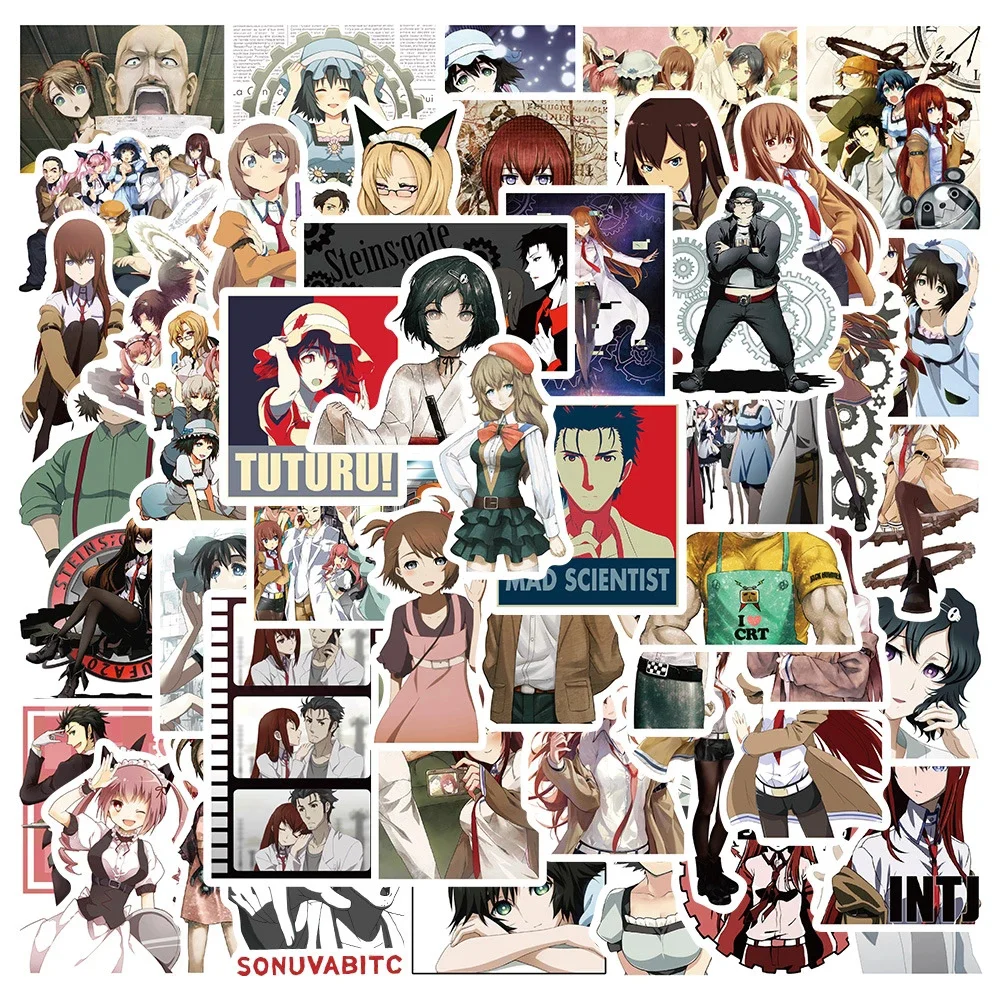 

10/30/50PCS STEINS;GATE ELITE Anime Sticker Guitar Motorcycle Luggage Suitcase Decal Graffiti Sticker For Kid Children's Toys F3