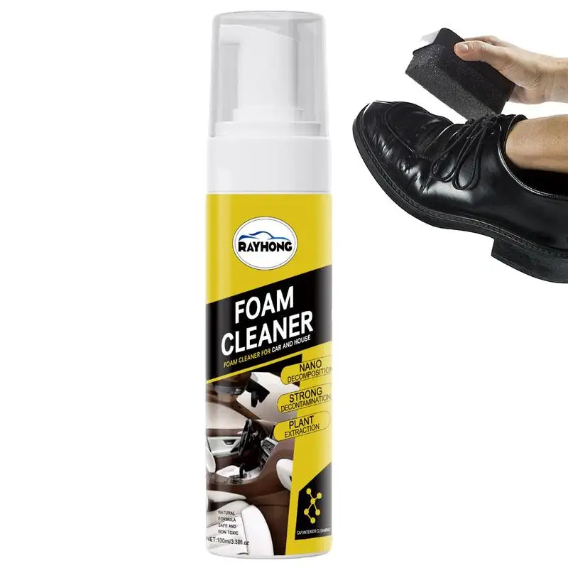 

Car Foam Cleaner Spray Leather Restorer Interior Detailer Car Detailing Solution Auto Polish Protectant Spray Multipurpose