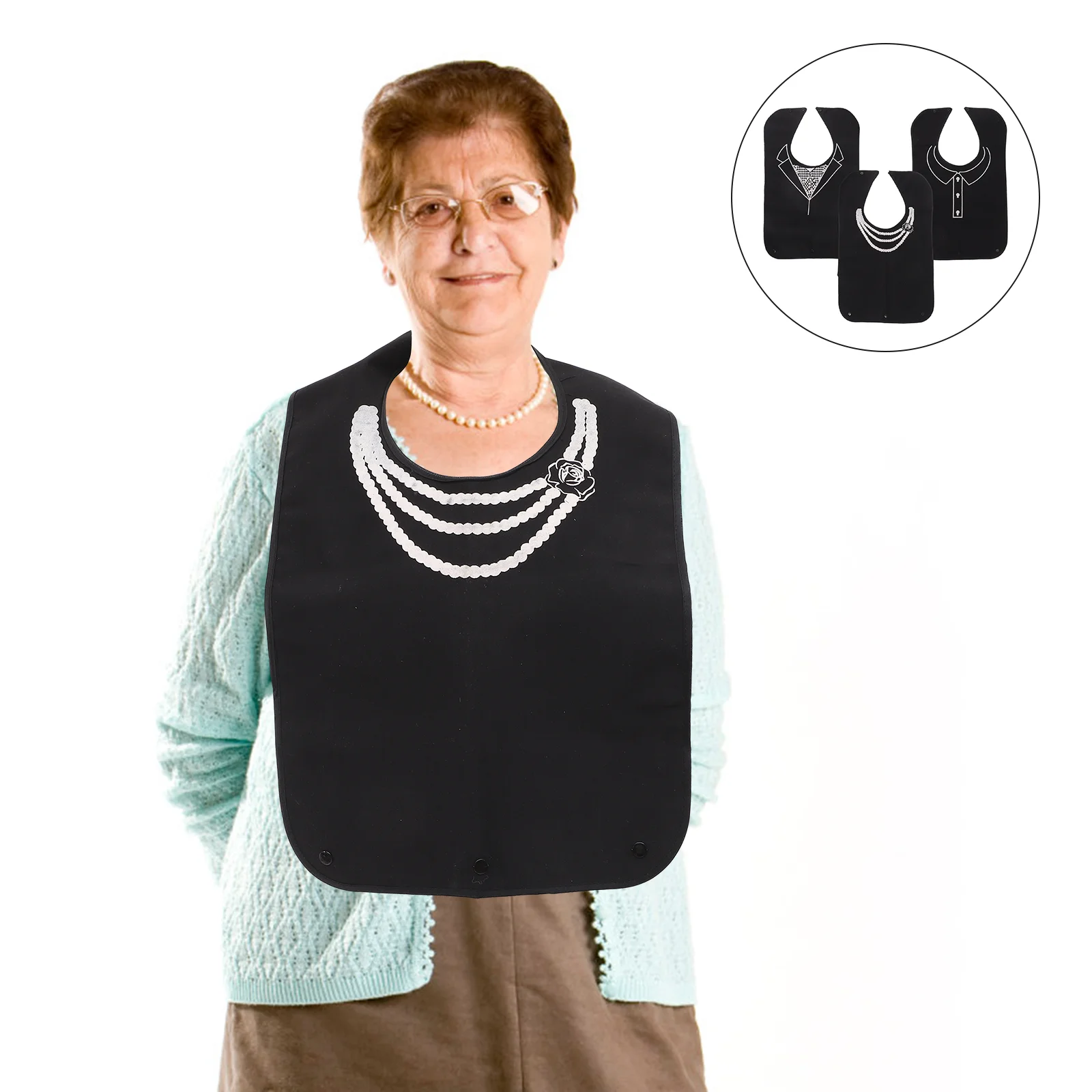 

3 Pcs Elderly Bib Senior Man Adult Clothing Multi-use Waterproof Bibs Polyester Clothes Protector Disabled Supply Large