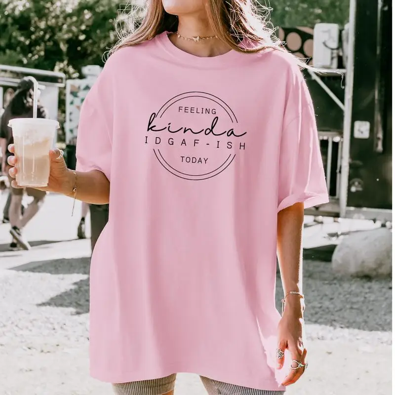 Толстовка Feeling Kinda IDGAF-Ish забавная толстовка футболка Comfort Colors Idgaf саркастичный