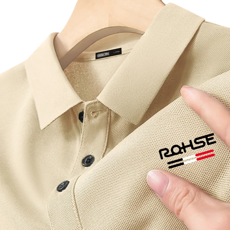 Summer Men's Short sleeve T-shirt Lapel High end Print Foreign Trade Cotton Polo Shirt Loose Casual Top Fashion