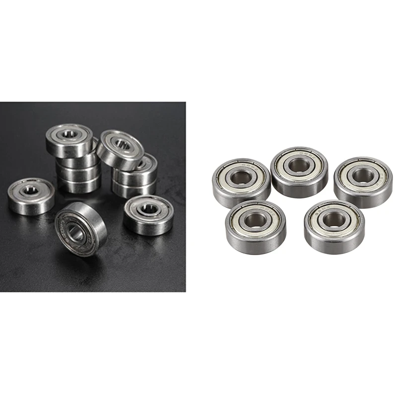 

15 Pcs Silver Miniature Ball Bearings, 10 Pcs 627-ZZ 7X22x7mm & 5 Pcs 628Z 8X24x8mm