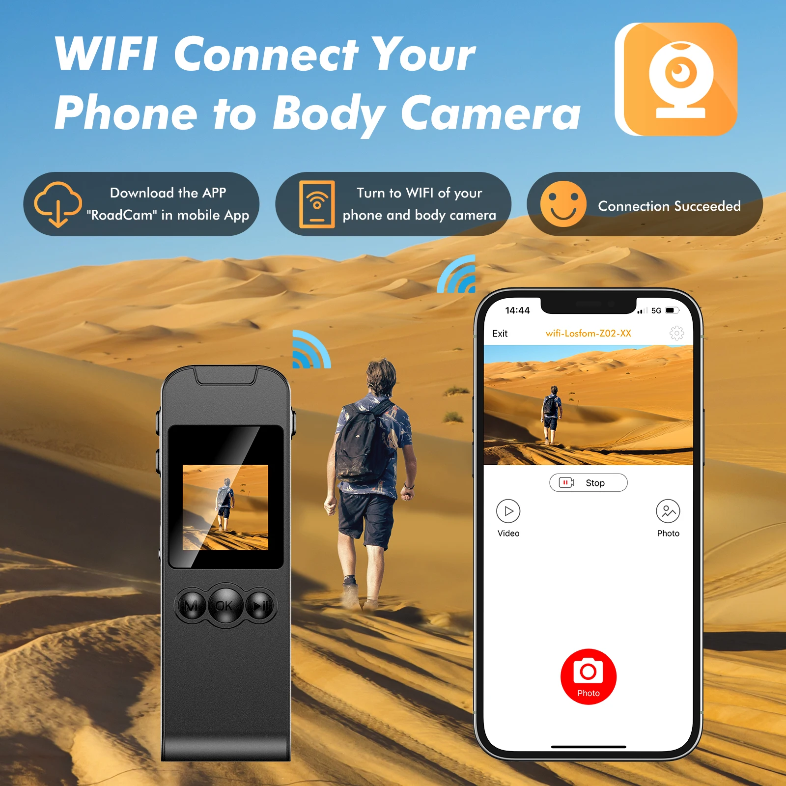Нательная камера 1296P с Wi-Fi нательная записью аудио и видео полицейская