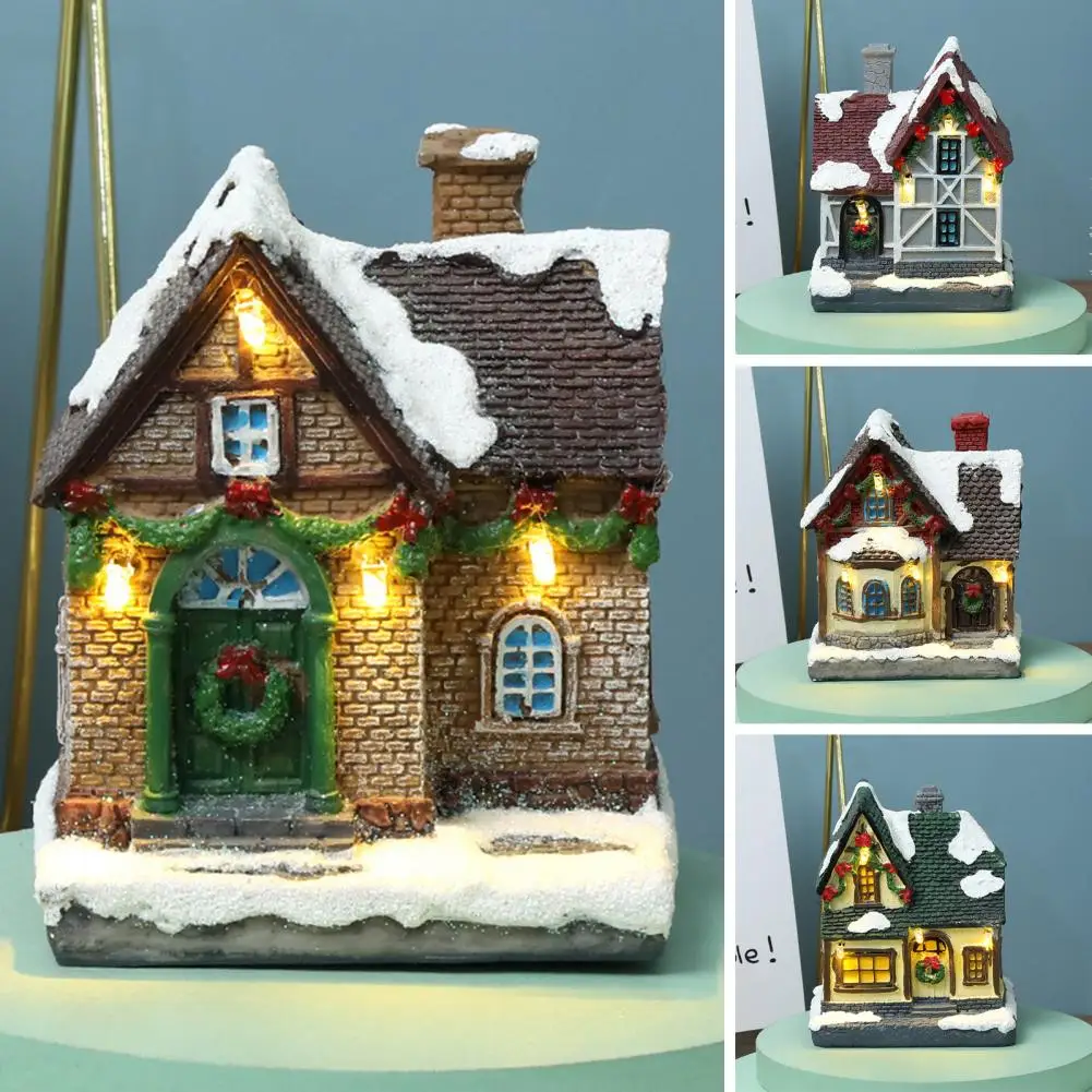 

Showcase Decoration LED Light Luminous Cabin Merry Christmas Decoration for Home