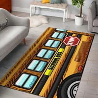 school bus area rug 3d all over printed rug non slip mat dining room living room soft bedroom carpet