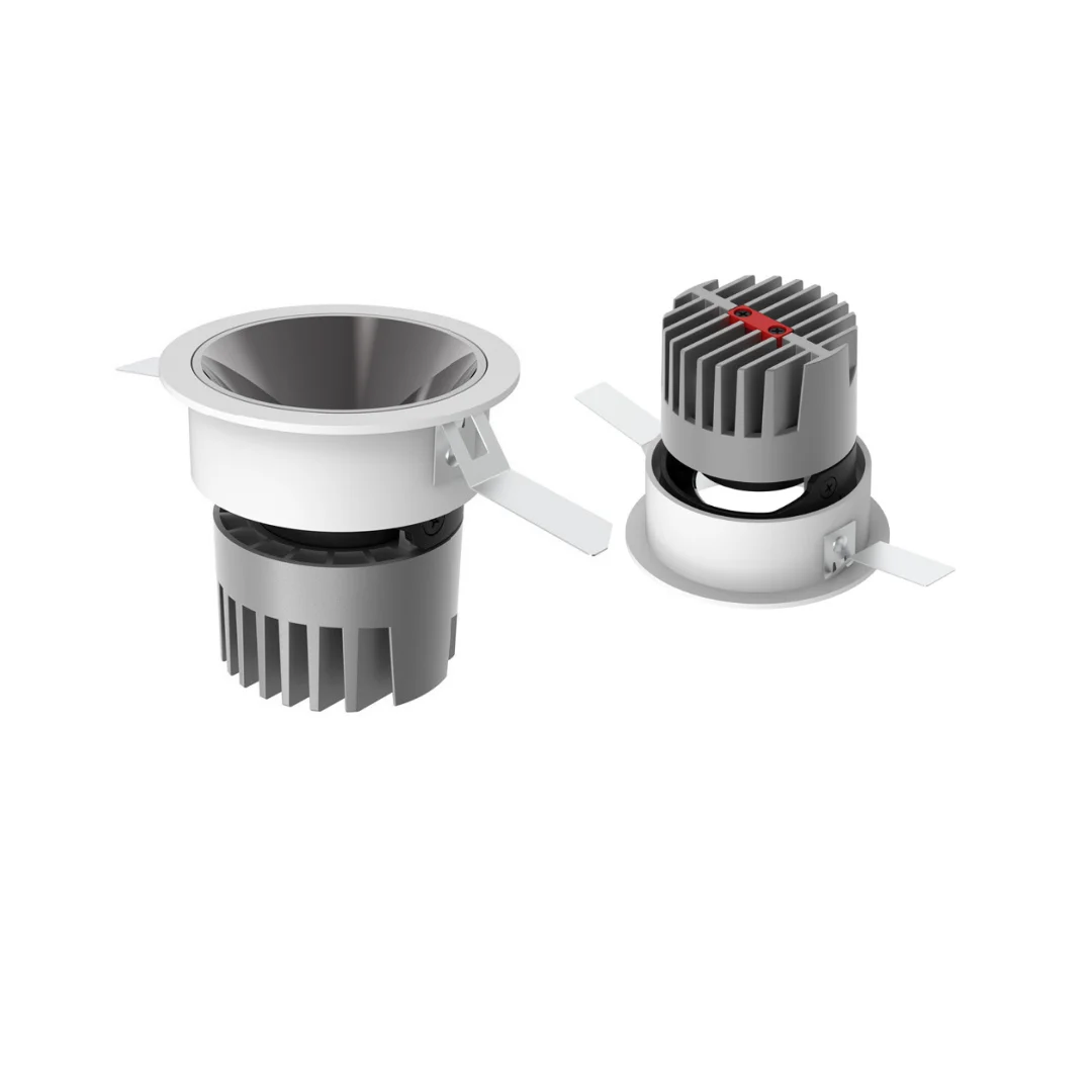 Встраиваемый прожектор с COB матрицей антибликовый светильник регулируемой