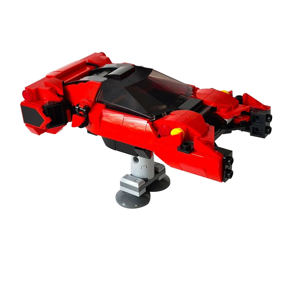 

MOC gobrick, строительный блок для автомобиля, Спиннер, киберпанк, серебряные крылья, кирпичи для убийцы, модель автомобиля «сделай сам», кирпичн...