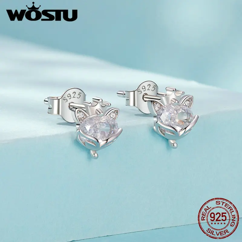 Женские блестящие серьги-гвоздики в виде короны из серебра 925 пробы