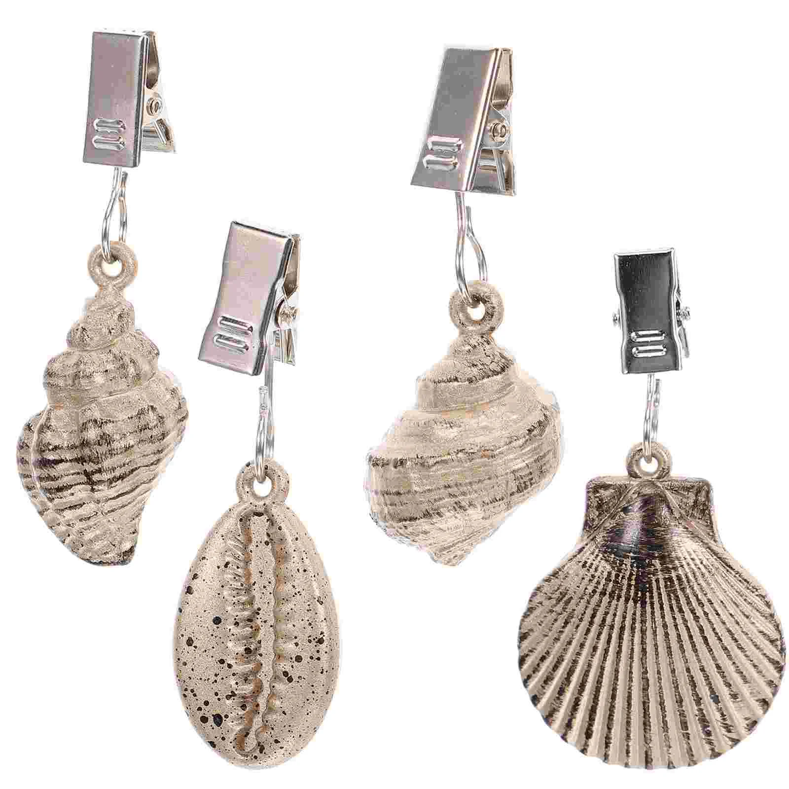 

4 Pcs Tablecloth Pendant Clip Cover Outdoor Fitted Reusable Weight Delicate Clips Weights With Decor Decorative Watch Camping