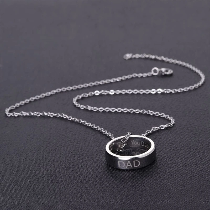 Модное ожерелье N58F из нержавеющей стали с изображением папы/мамы кольцо
