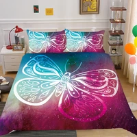 european pattern hot sale soft bedding set 3d digital butterfly printing 23pcs high quality duvet cover set esdeeuus size