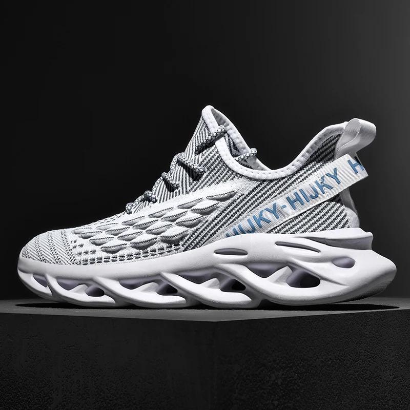 Мужские летающие плетеные кроссовки уличная спортивная обувь на толстой