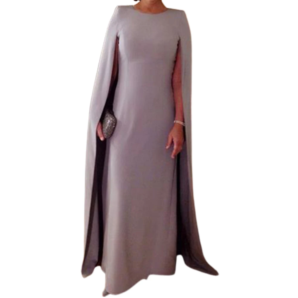 

Длинные вечерние платья для матери невесты, свадебные платья 2023, свадебные платья для матери жениха, платья до пола, с драгоценным вырезом, серого цвета