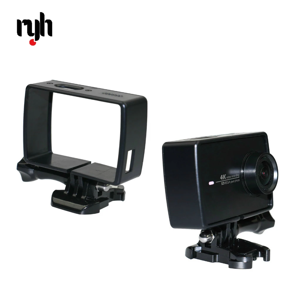 Прозрачный защитный чехол GloryStar с черной рамкой и каркасом для камеры Xiaomi Yi 4K XiaoYi |