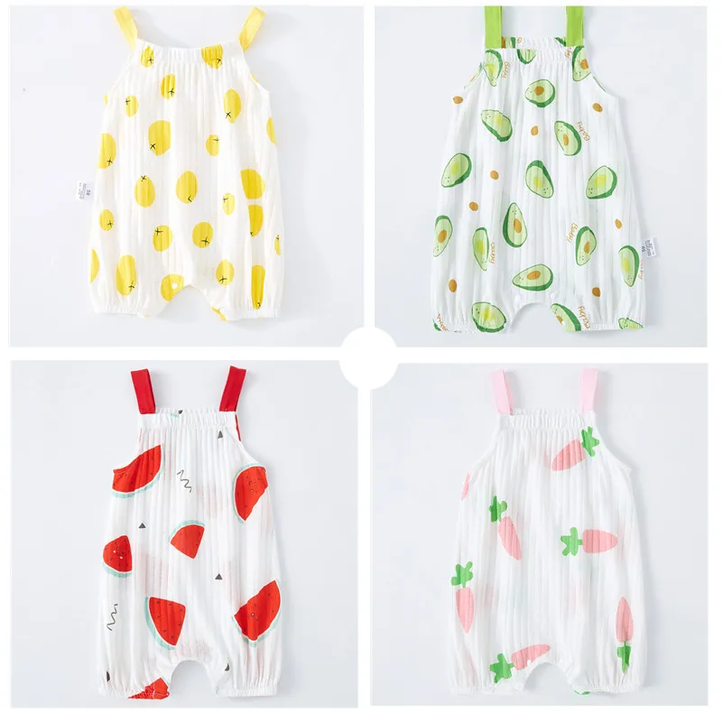 Летний детский Мягкий комбинезон из искусственного хлопка наряды милая Одежда