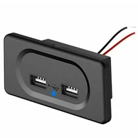 mayitr 1pc 3 1a dual usb port fast charger socket 12v motorcycle car rv power outlet panel automobile chargers