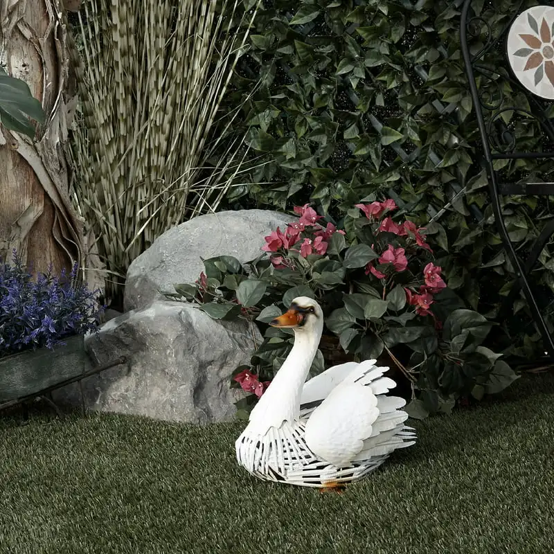 

Indoor/Outdoor Metal White Decorative Garden Statue