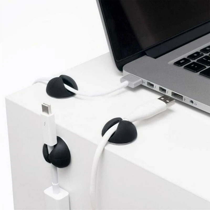 

6/12pcs Cable Wire Clips Tidy Cord Lead Organiser USB Charger Holder Adhesive