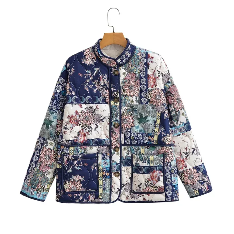 Женская Стеганая куртка в этническом стиле