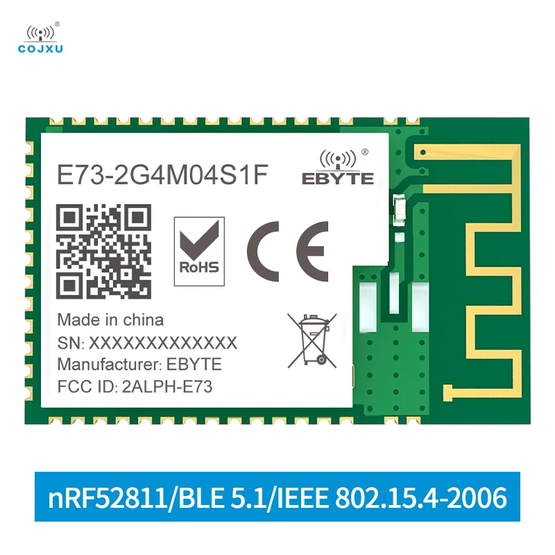 nRF52811 Беспроводной модуль BLE 5.1 E73-2G4M04S1F PCB/IPEX Антенна SMD Упаковка Низкое