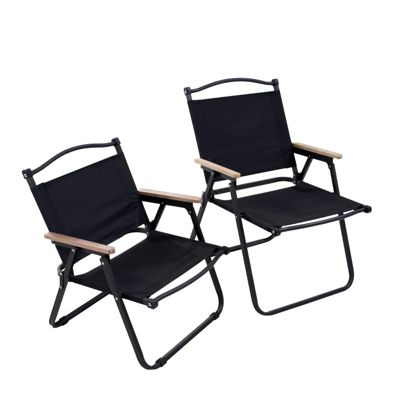 

Kermit Outdoor Folding Portable Car Camping Large Black Khaki Chair Picnic Metal Fashion Durable Polymetallic Multifunction
