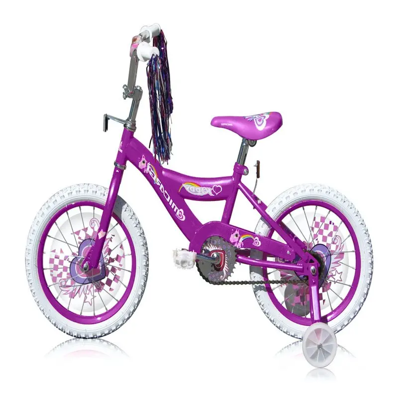 

16 дюймов. BMX S-образная рама велосипедные горки тормоз цельный коленчатый хромированный обод велосипедные шины фиолетовый