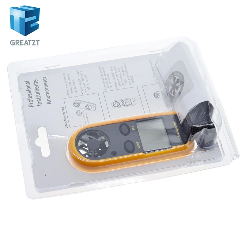 GREATZT цифровой анемометр 0-30 м/с измеритель скорости ветра-10 ~ 45C тестер температуры