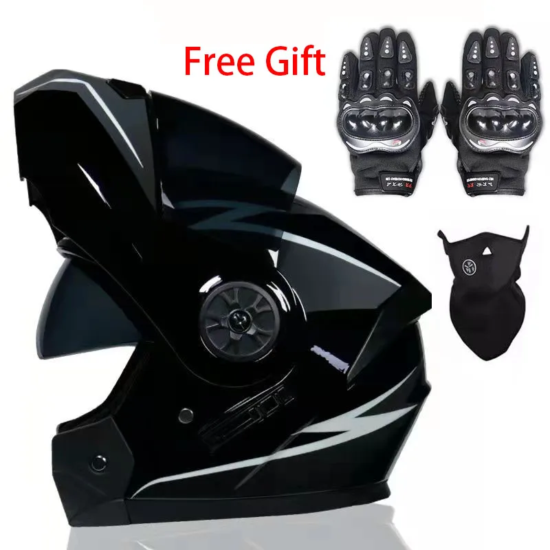 

Electric Vehicle Helmet Double Lens Uncovering Helmet Men's And Women's Motorcycle Helmet Outdoor Riding Motorcycle Helmet
