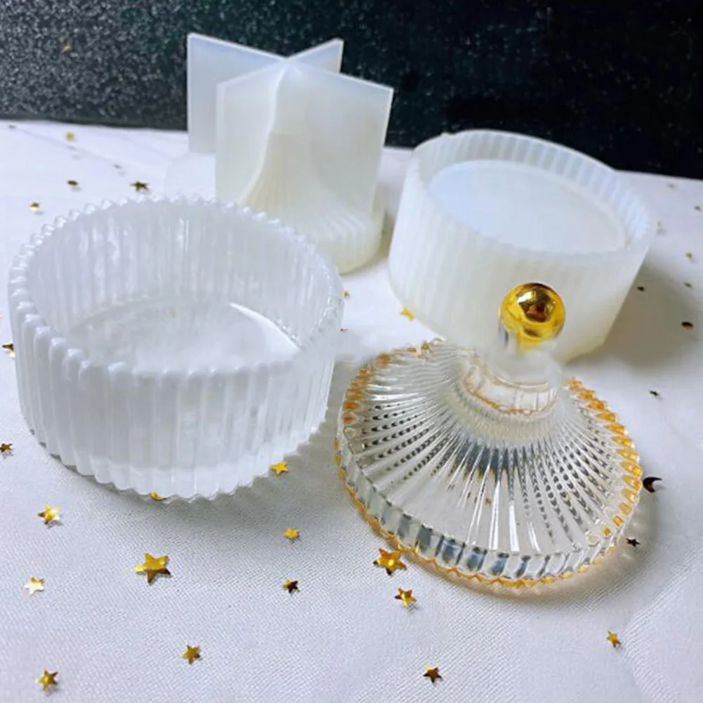 

Round Storage Box Silicone Molds Crystal Square Epoxy Resin Mold Trinkets Box For DIY Crafts Jewelry Making Storage Tools