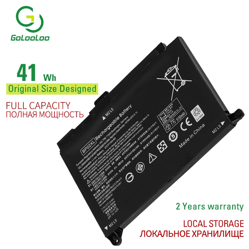 

NEW 41Wh 7.7V BP02XL Battery For HP Pavilion Notebook 15 849569-421 849569-542 849569-543 849569-541 849909-850 HSTNN-UB7B