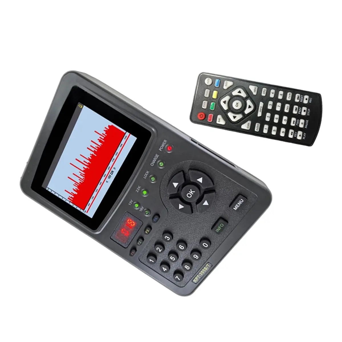 【A75T】 2026 3,5-дюймовый цифровой сат-файндер DVB-S2T2CH, портативный многофункциональный HD-измеритель для тестирования HD-сигнала (art.: 3920dc492db07) - 3920dc492db07