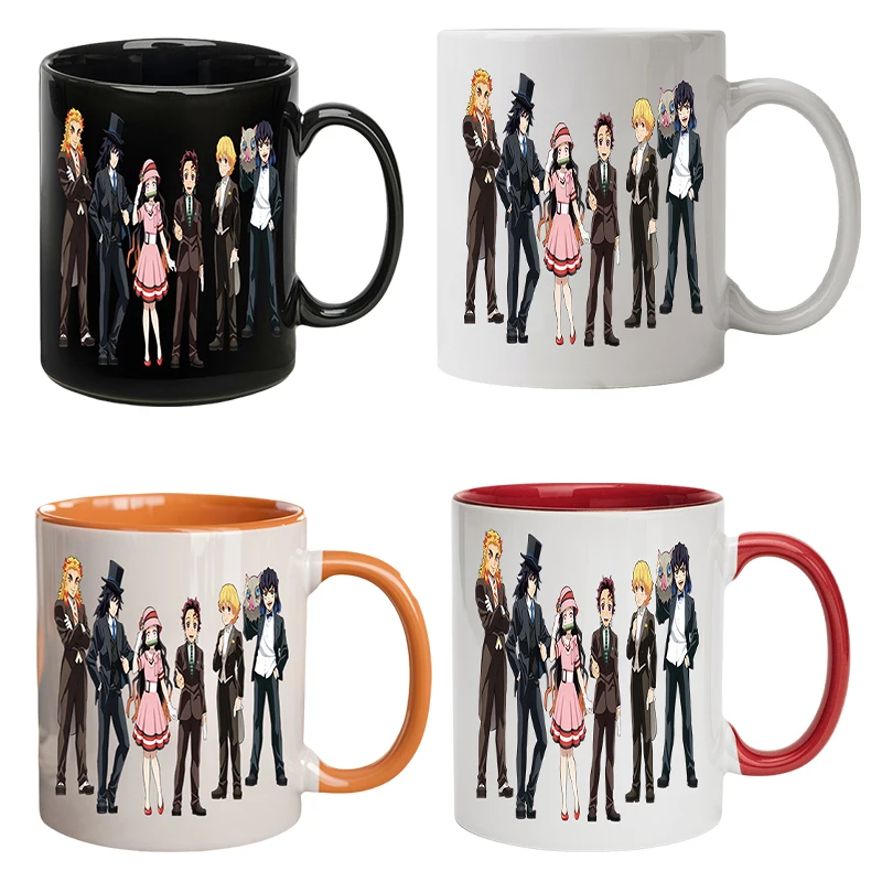 11 унций аниме Demon Slayer креативный мультфильм Tanjirou Nezuko Tomioka Giyuu Rengoku Kyoujurou стильная