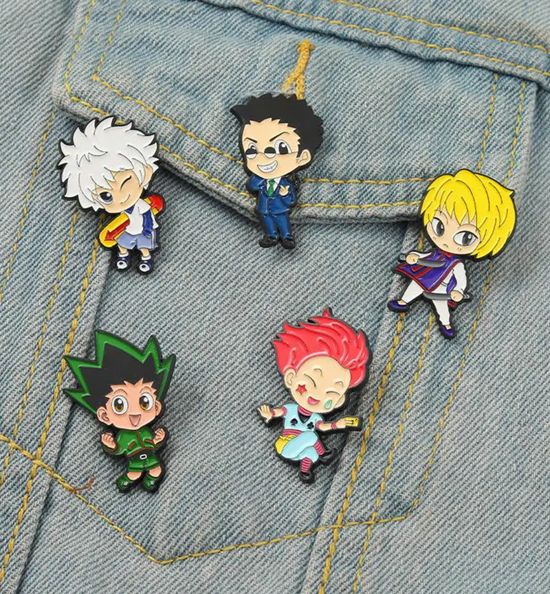 Эмалированная булавка HUNTERxHUNTER на заказ для лацканов Курапика леорио хиока значок