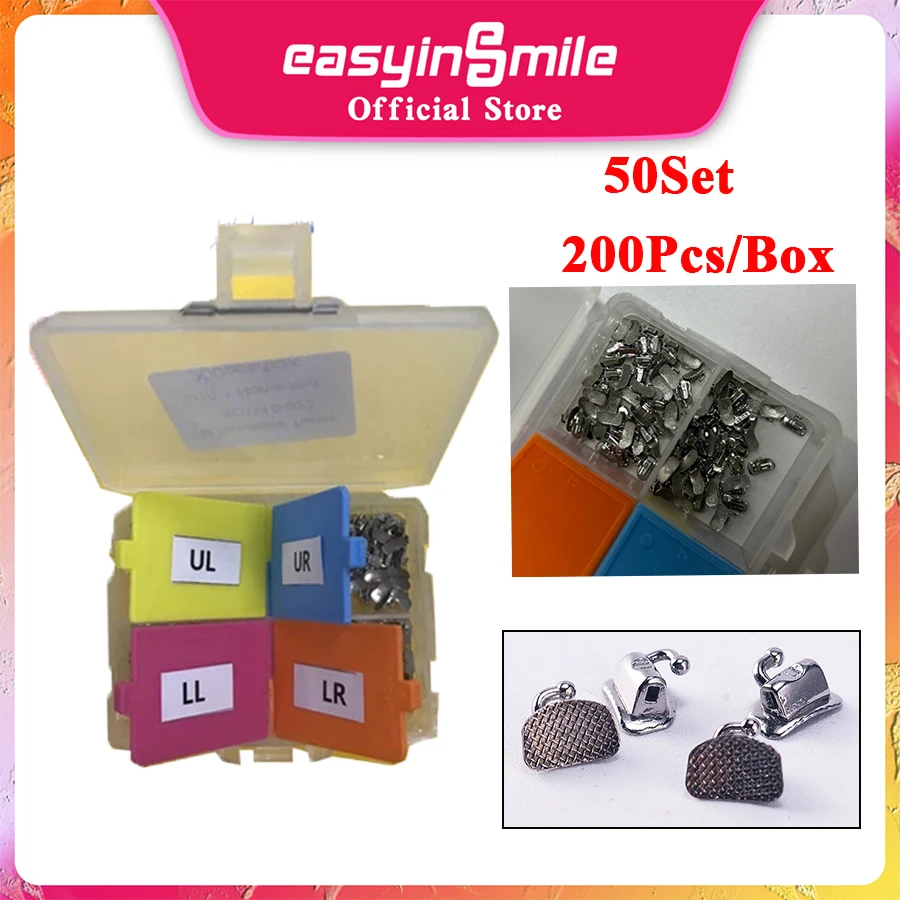 

Easyinsmile 200Pcs Dental Material For Metal Molar Tube Orhto Mini Braces Roth / MBT 022 1st&2nd High Quality