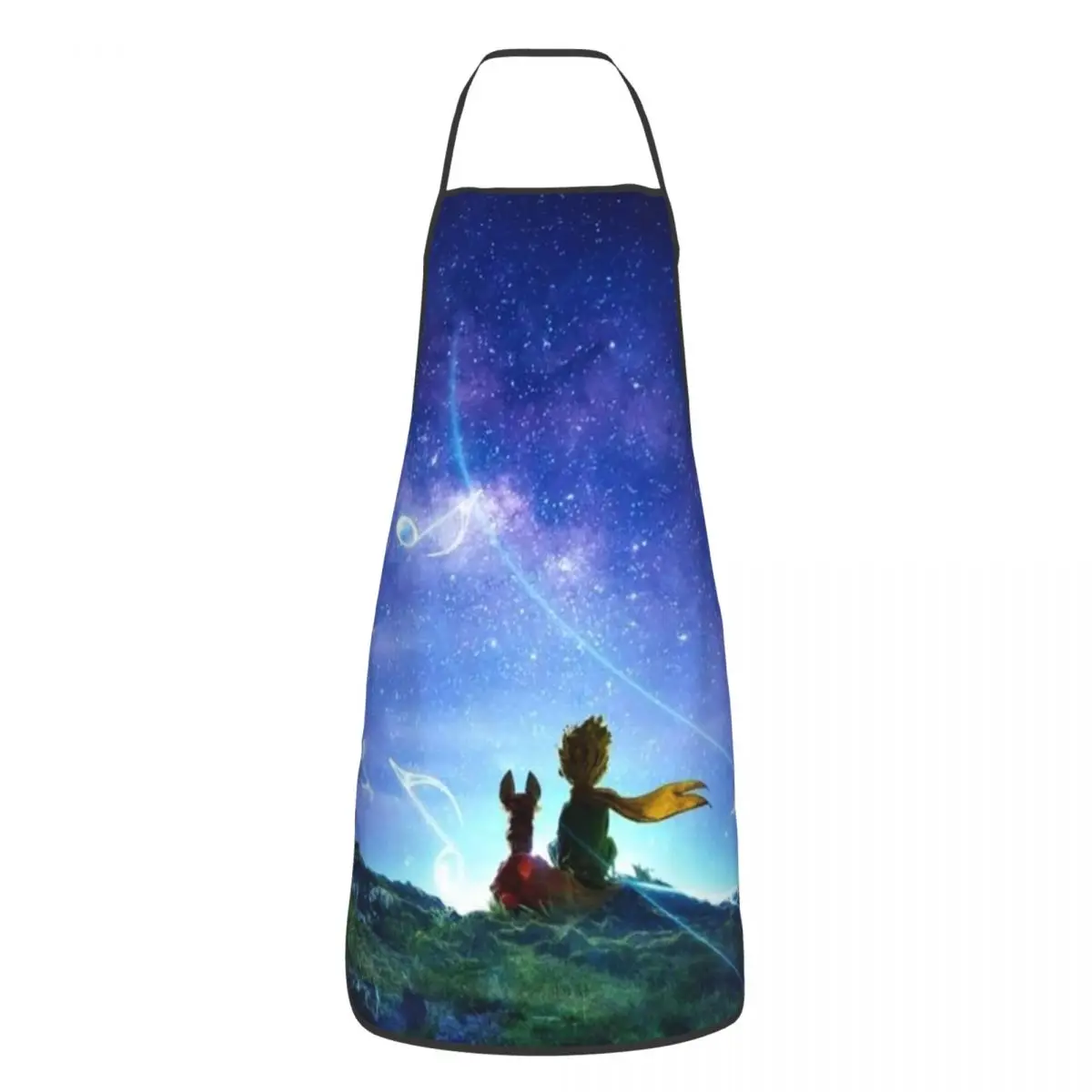 

Фартук унисекс с нагрудником Маленький принц, фартук шеф-повара для взрослых женщин и мужчин, Кухонный Фартук для кухни, французский аниме, ...