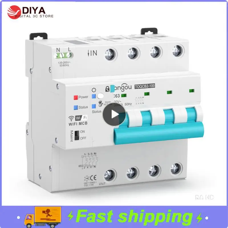 

Smart Life 4p Measurement Circuit Breaker Tuya Remote Control Metering Switch 63a Timer Automatic Mcb Wireless