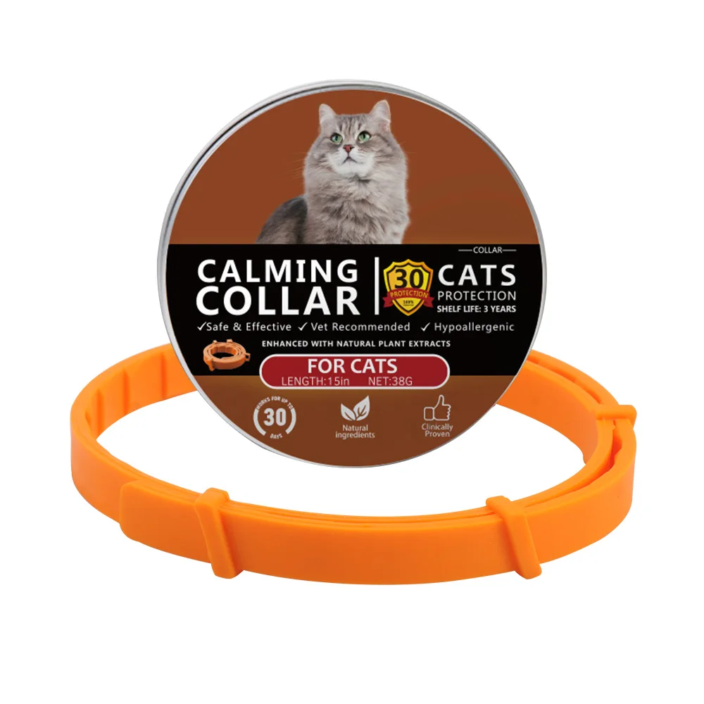 

Регулируемый ошейник для домашних животных, успокаивающий, феромон для снижения тревоги, эмоций, настроения, водонепроницаемый ошейник для кошки, собаки, расслабляющий аксессуар