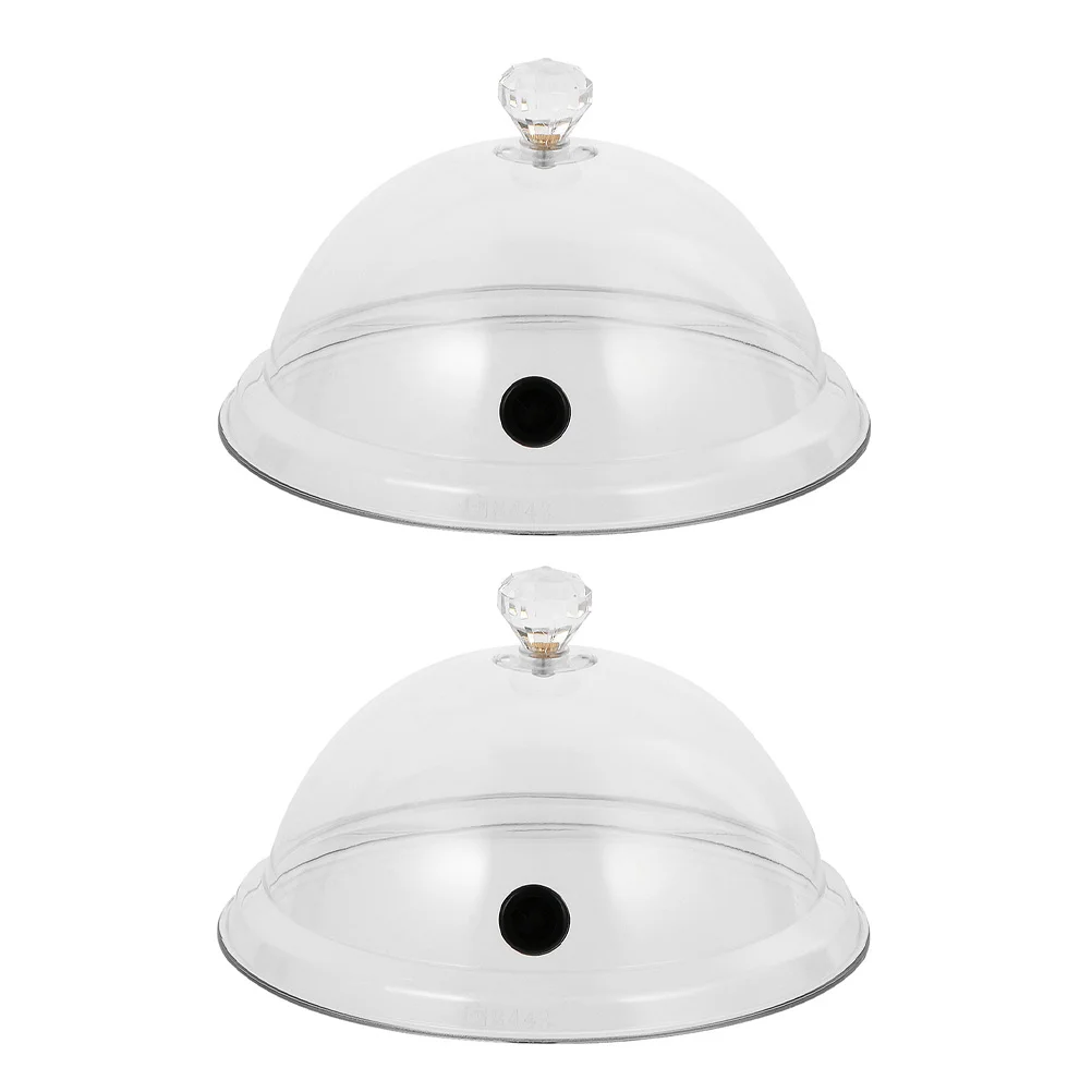 

Cover Domeglass Dessert Cloche Lid Cake Infuser Display Snack Bell Showcase Protector Screen Plate Transparent Dish