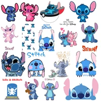 disney lilo stitch planet monster heat transfer sticker washed vinyl iron on patches diy clothes kids t shirt print accessory