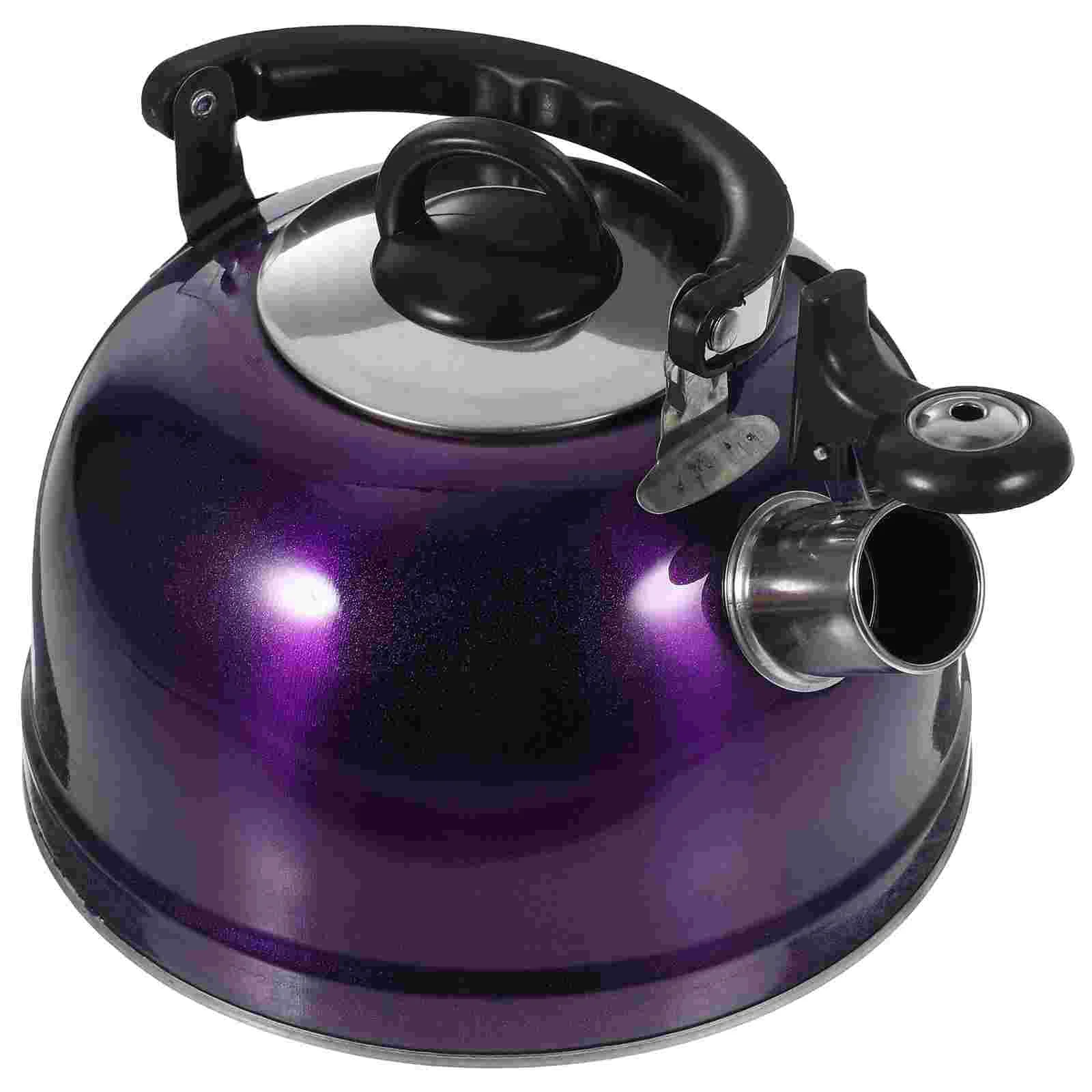 

Stainless Steel Whistle Tea Pot Kitchen Whistling Kettle Whistles Metal Water Gadget Beep