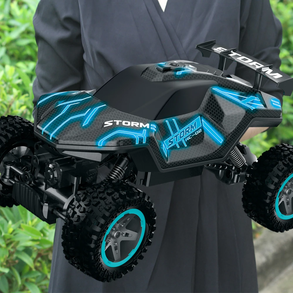 2 4G 4 WD Rock Climber Cool светильник один клик спрей RC автомобиль быстрое Вождение игрушка