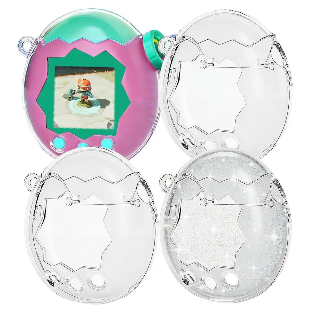Прозрачный чехол из ТПУ с блестками для Tamagotchi Paradise, защитный противоударный прозрачный чехол-накладка (art.: 3920d886cd658) - 3920d886cd658