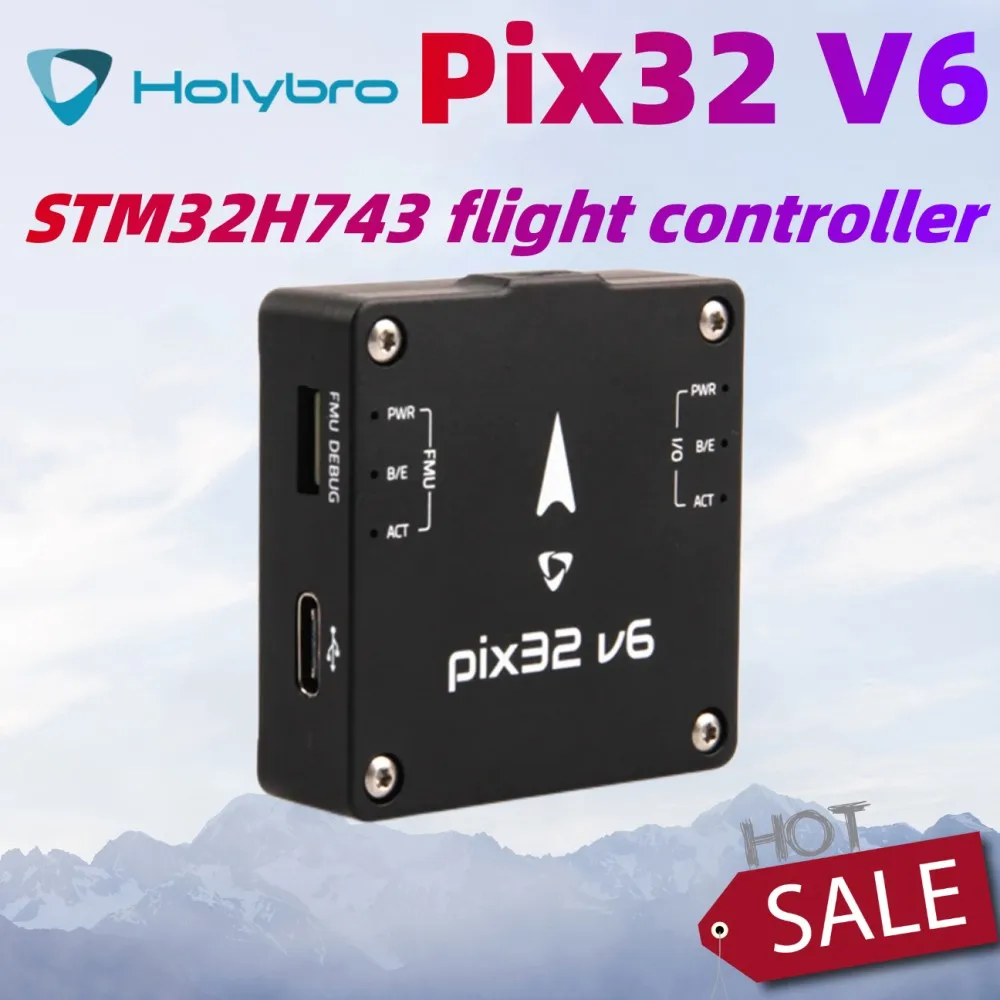 Полетный контроллер Holybro Pix32 v6 STM32H743, подходит для UAV - multirotor, fixedwing и vtol - Pixhawk 6C