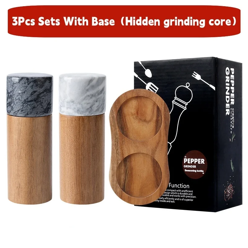 

Ручная мельница для перца из акации и мрамора