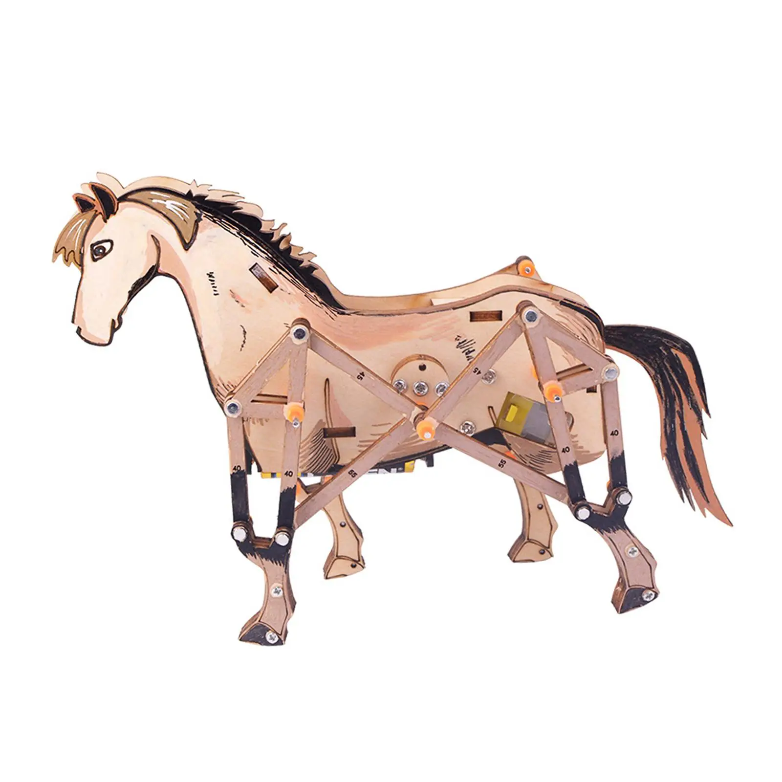 

3D Mechanical Horse Mechanical Gears Toy Building Set Wooden