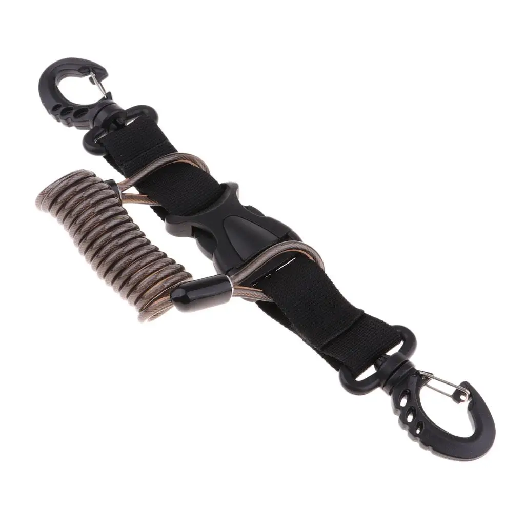 

Diving Camera Light Spring Lanyard Strap with Quick Buckle And Clips