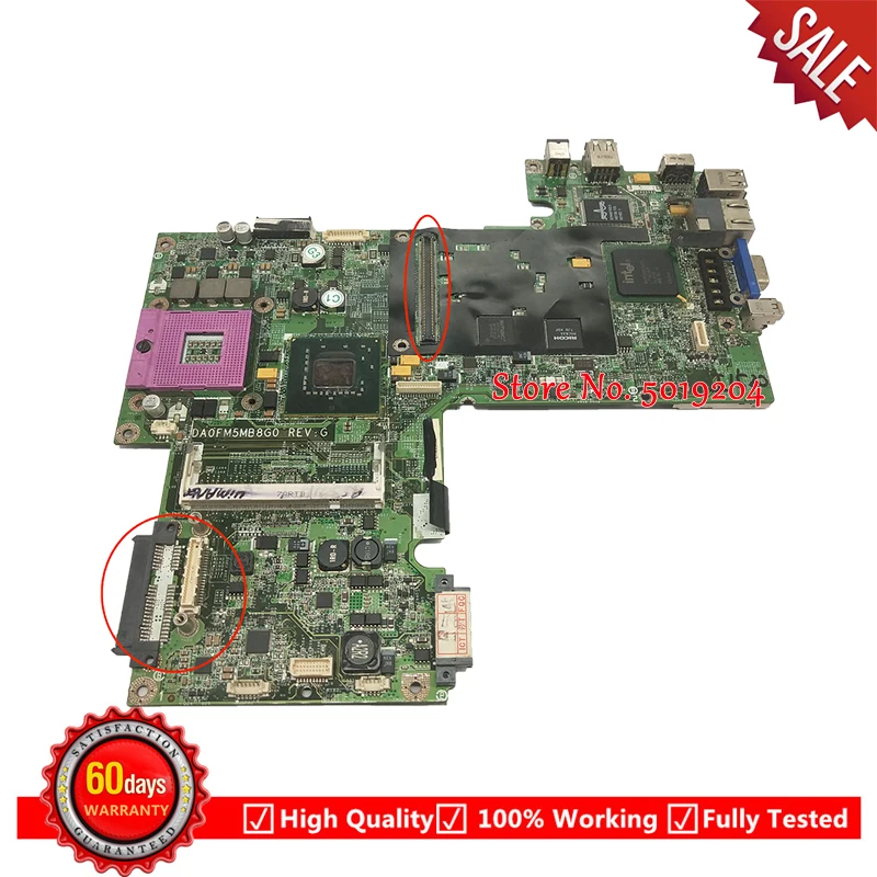 

For dell 1520 1500 I1520 Laptop motherboard PM45 CN-0WY041 0WY041 WY041 DA0FM5MB8G0 Mainboard